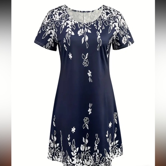 💕 Stylish Floral Print Relaxed Fit Dress - Picture 3 of 5